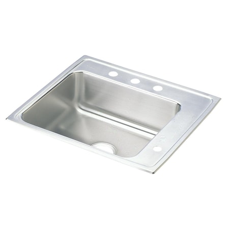 Elkay Lustertone Stainless Steel 22 X 19-1/2 X 6-1/2 Single Bowl Top Mount Classroom Ada Sink DRKADQ222065R3